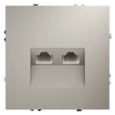 Изображение Розетка компьютерная встраиваемая VOLTUM S70 двойная RJ45+RJ45 кат.6 (кашемир)